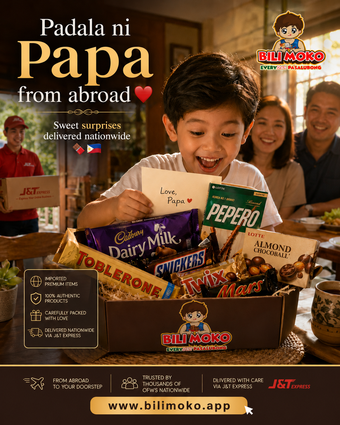 Padala ni Papa from abroad — sweet surprises delivered nationwide via J&T Express